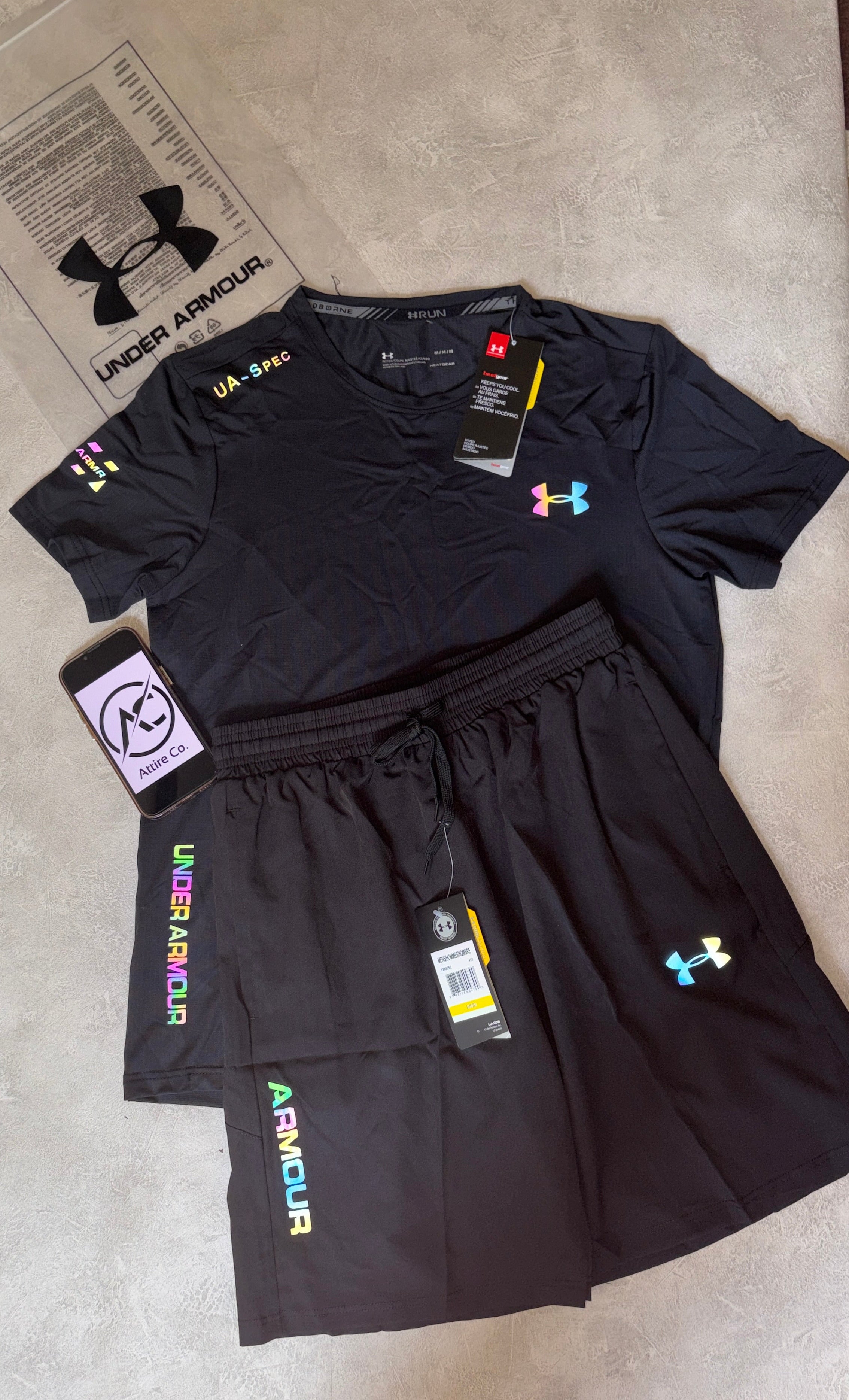 UA Rainbow Reflective Shorts Set